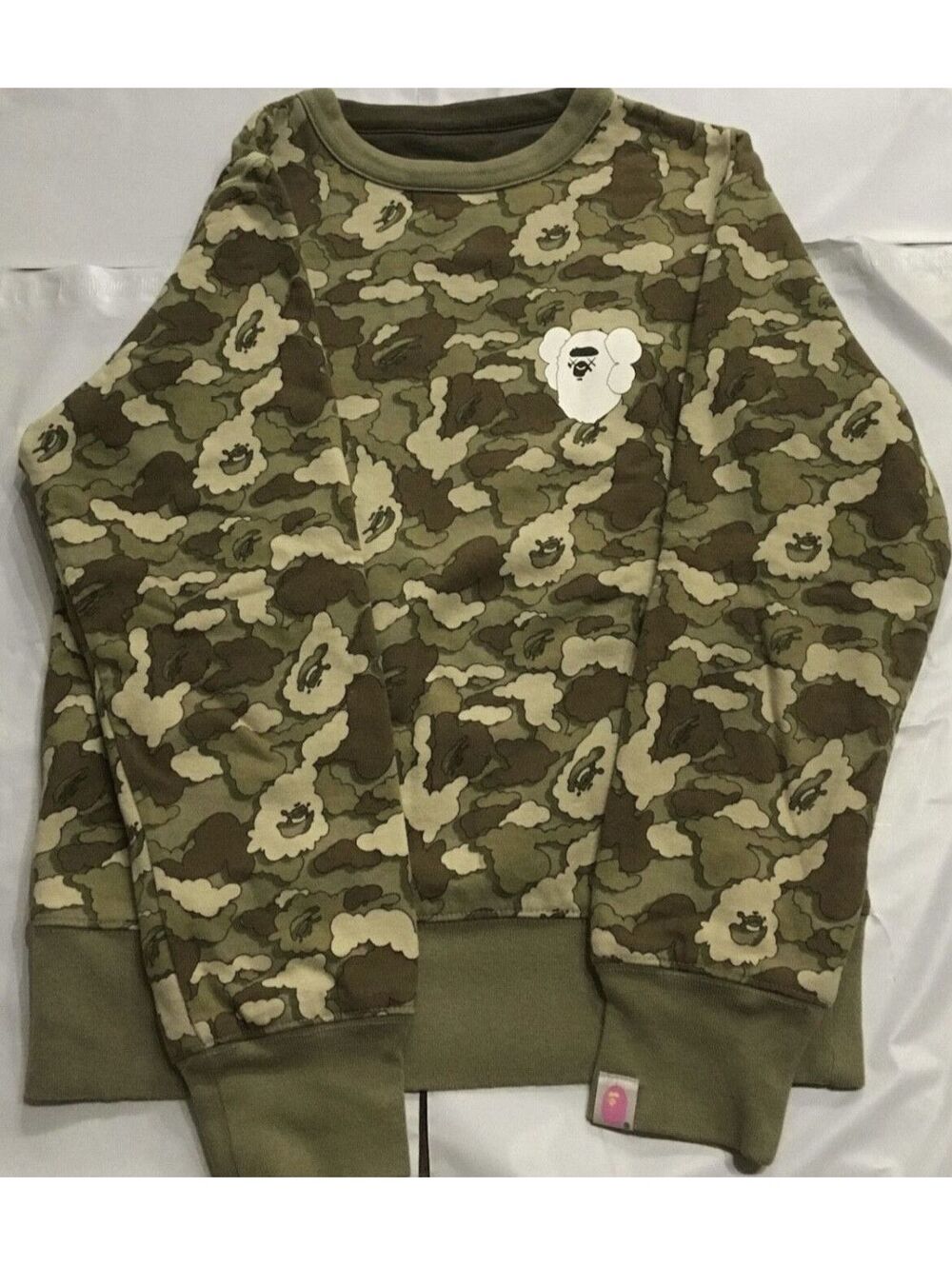 Bape x Kaws Camo Reversible Crewneck